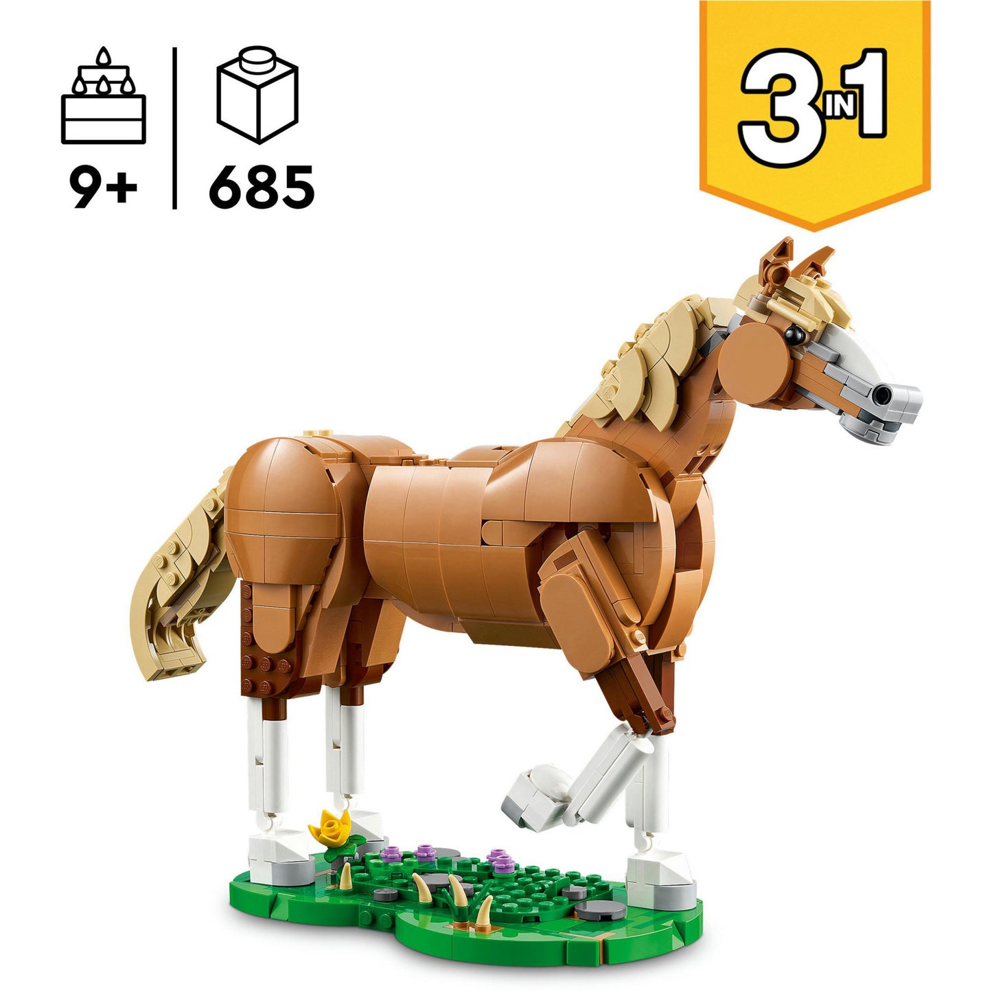 31166 Creator 3-in-1 Prächtiges Ross, Konstruktionsspielzeug