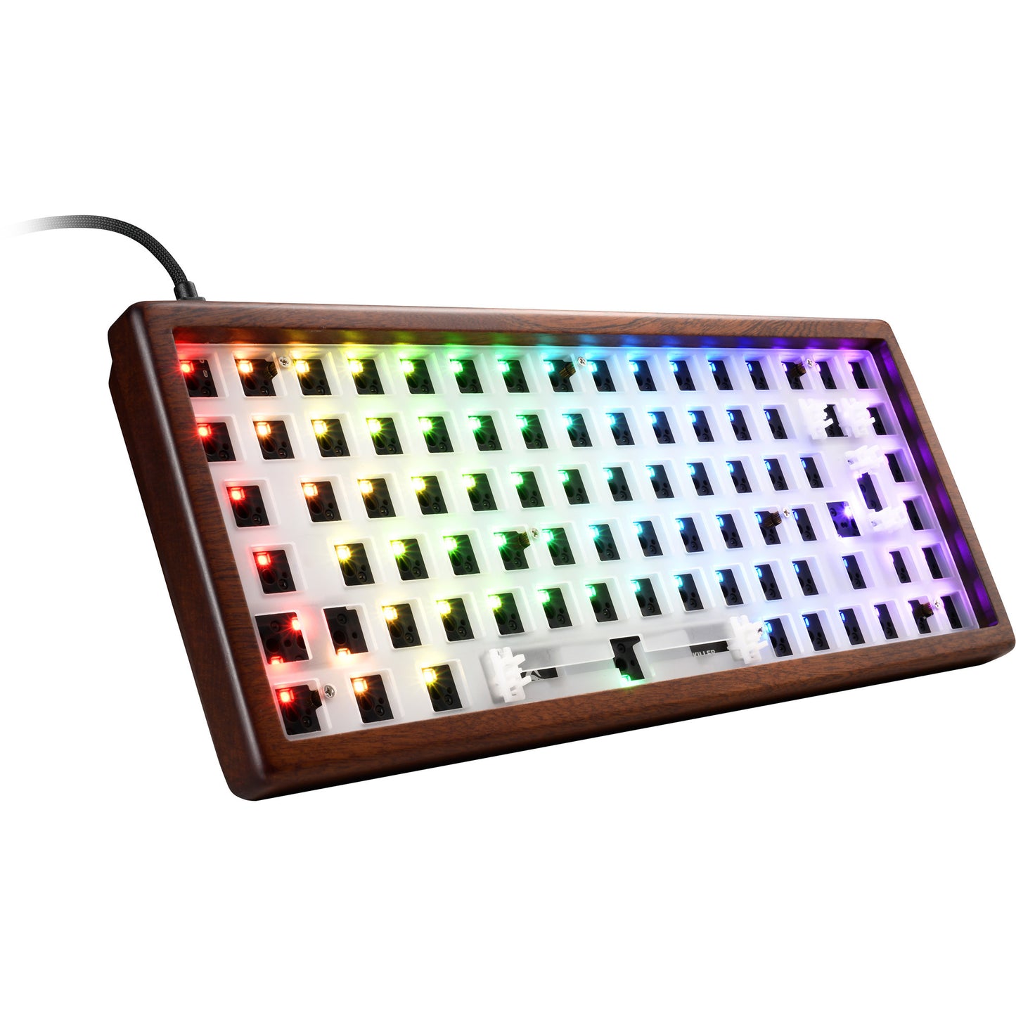 SKILLER SGK50 S3 Wood Barebone, Gaming-Tastatur