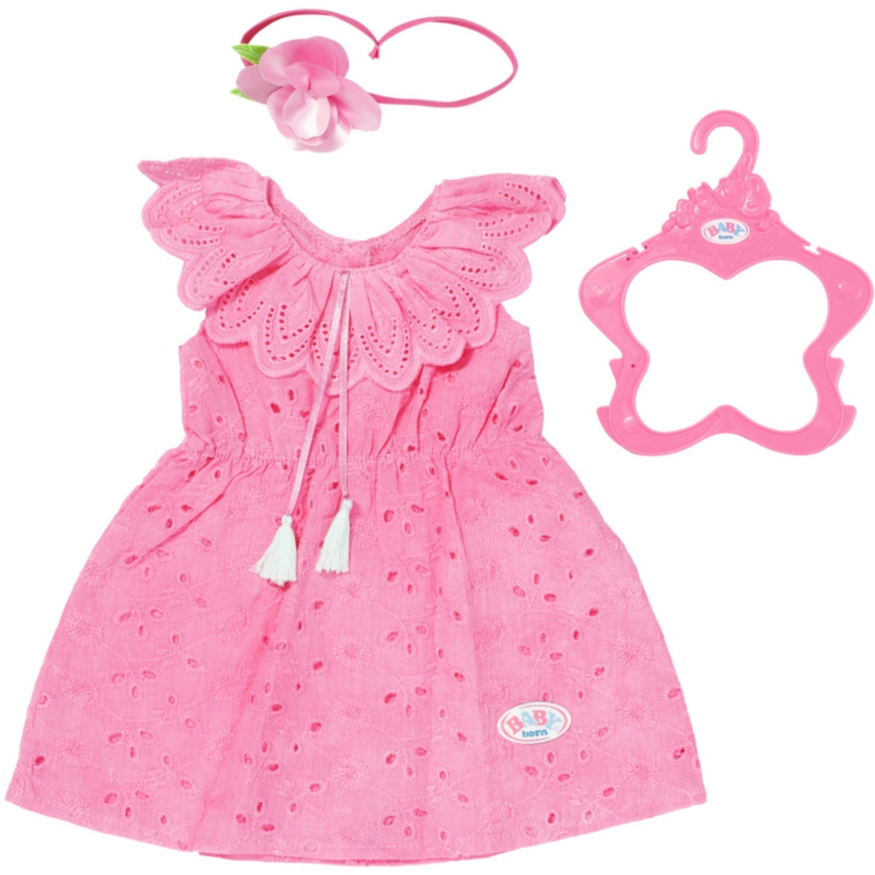 ZAPF Creation BABY born® Trend Blumenkleid 43cm (Kleid und Haarband, inklusive Kleiderbügel)