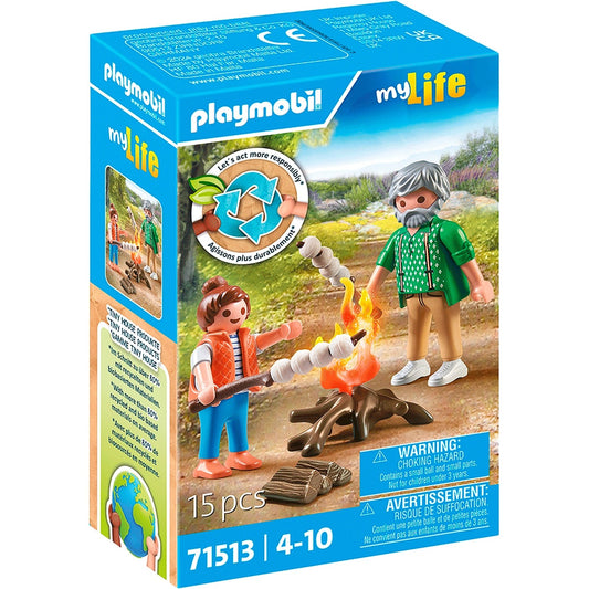 PLAYMOBIL 71513 City Life Lagerfeuer mit Marshmallows, Konstruktionsspielzeug