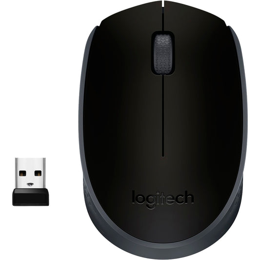 Logitech M171 Wireless (schwarz, 3 Tasten, für Links- und Rechtshänder, kompatibel mit PC/Mac)