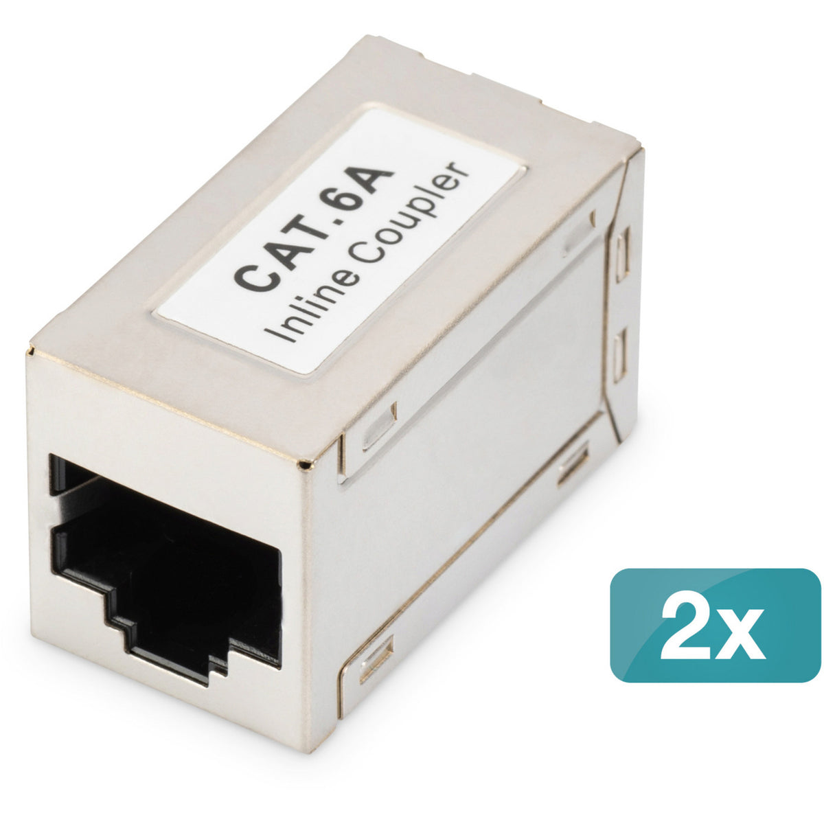 CAT 6A Modulare Kupplung, geschirmt, 2 Stück, Keystone-Modul