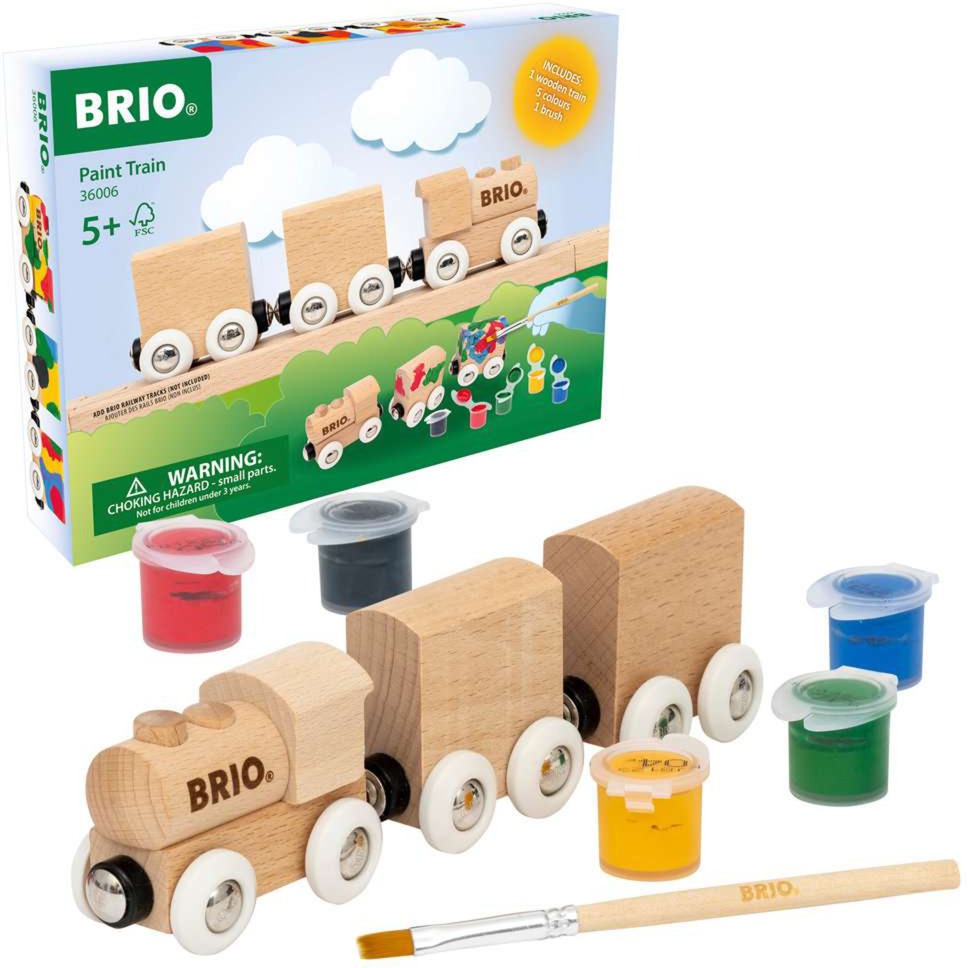 BRIO World Holzzug zum Anmalen, Spielfahrzeug