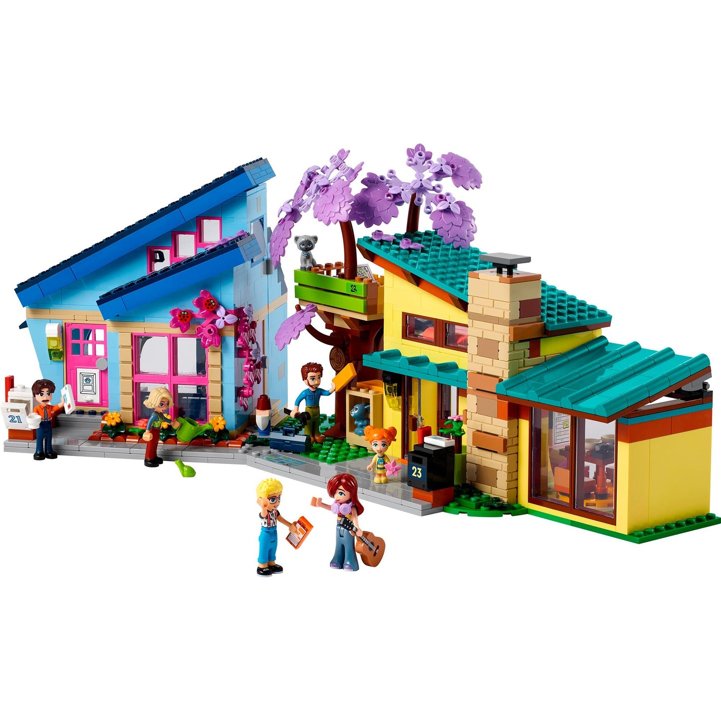 LEGO 42620 Friends Ollys und Paisleys Familien Haus, Konstruktionsspielzeug