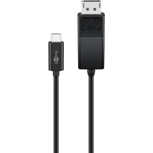 Goobay USB Adapterkabel, USB-C Stecker > DisplayPort Stecker (schwarz, 1,2 Meter, 4K 60Hz)