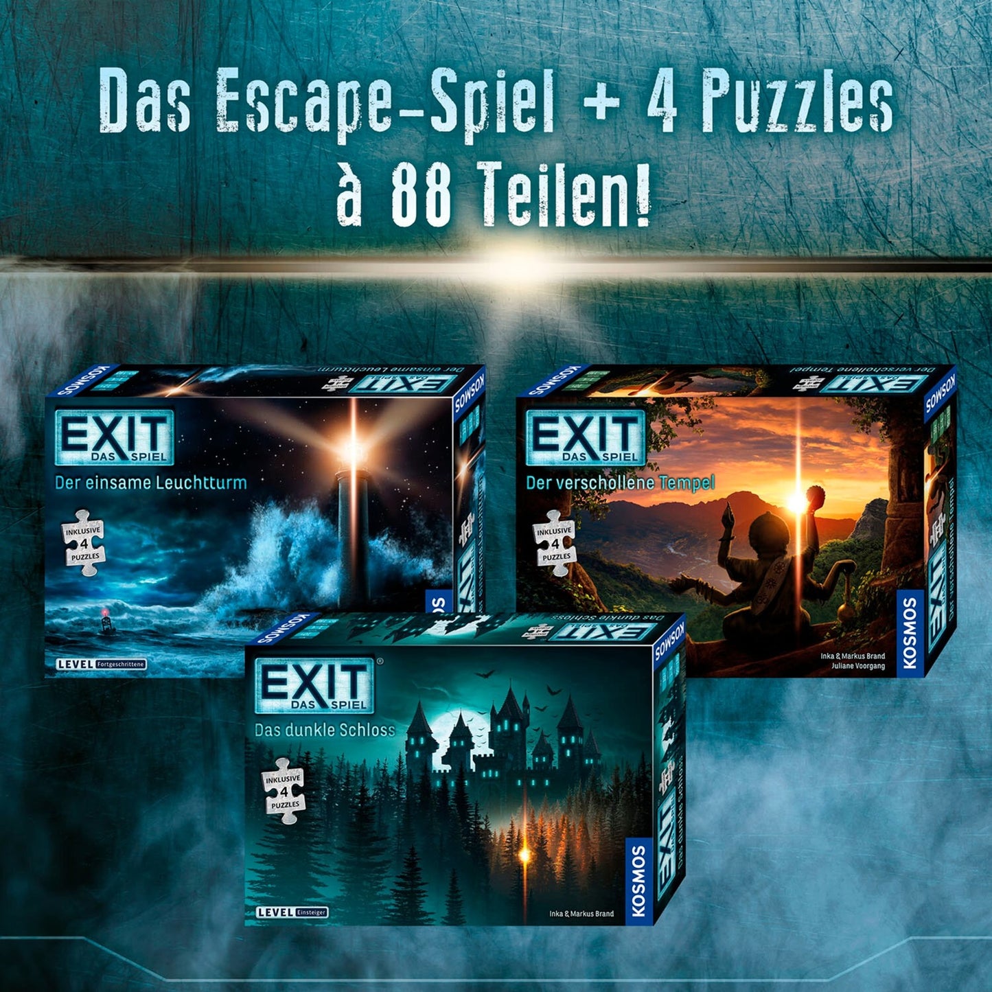 KOSMOS EXIT - Das Spiel + Puzzle - Der verschollene Tempel, Partyspiel