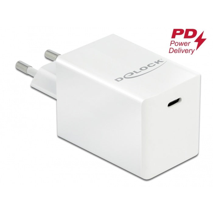 DeLOCK USB Ladegerät 1x USB-C PD 3.0 kompakt, 60 Watt (weiss)