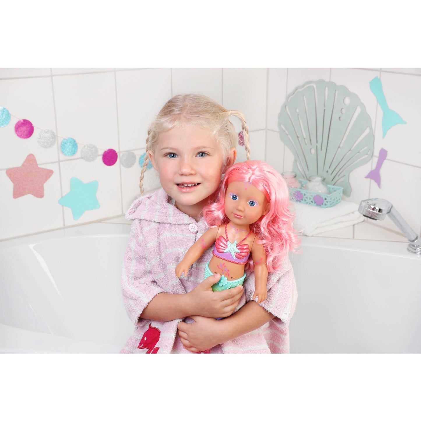 ZAPF Creation BABY born® Little Sister Meerjungfrau 46cm (Inklusive Kamm und Diadem)