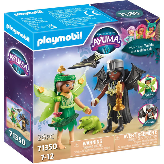 PLAYMOBIL 71350 Ayuma Forest Fairy & Bat Fairy mit Seelentieren, Konstruktionsspielzeug