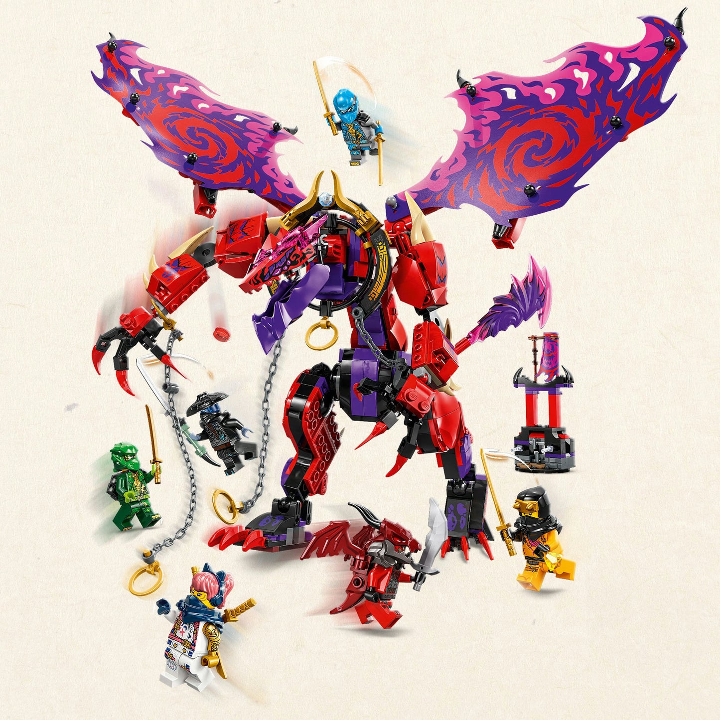 71832 Ninjago Chaosdrache Donnerzahn, Konstruktionsspielzeug
