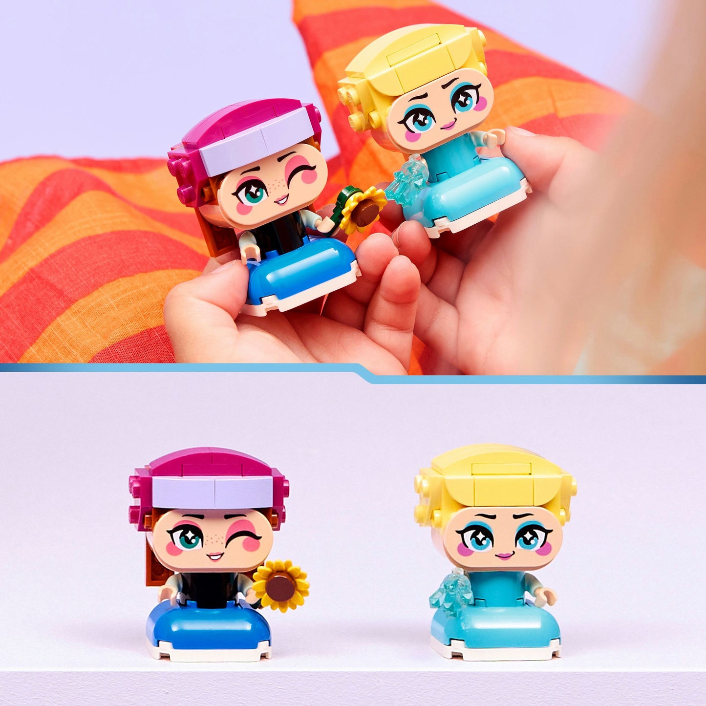 43284 Disney Princess Die Mini-Prinzessinnen Anna und Elsa, Konstruktionsspielzeug