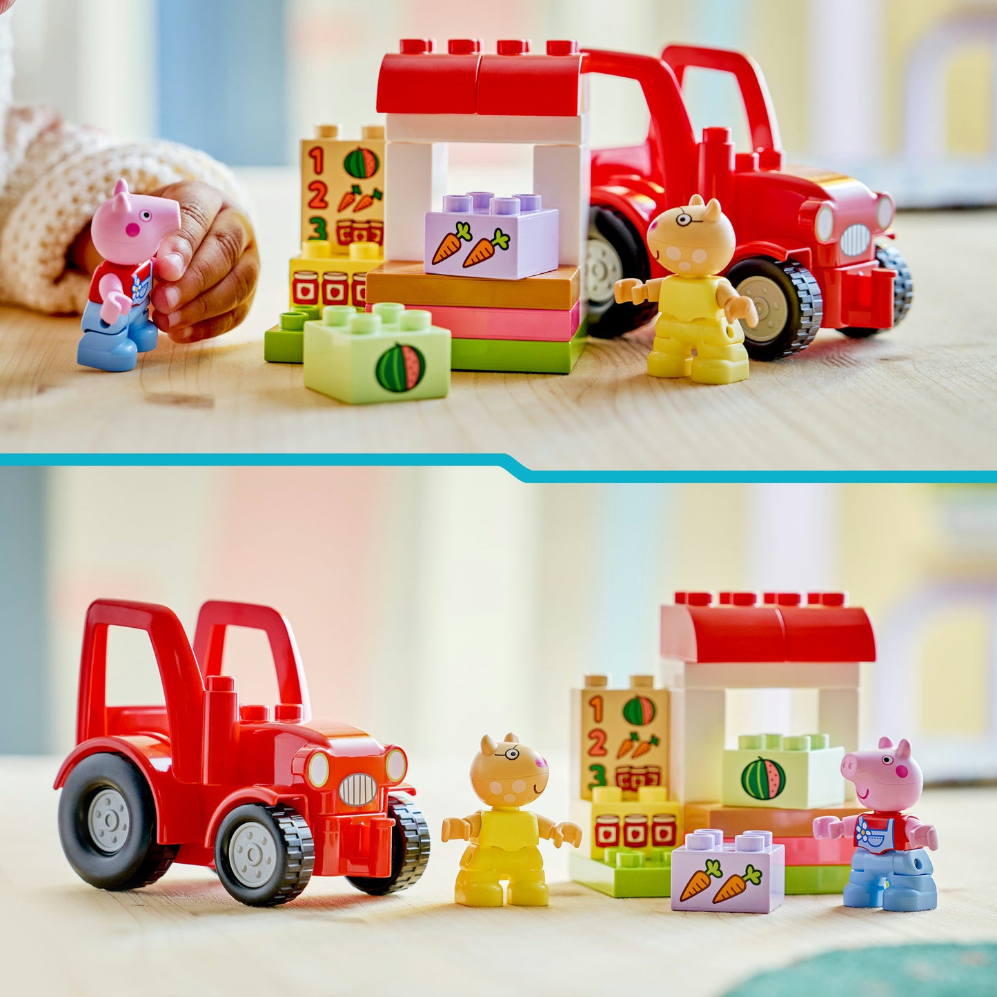 10468 DUPLO Peppa Wutz Traktor und Marktstand, Konstruktionsspielzeug