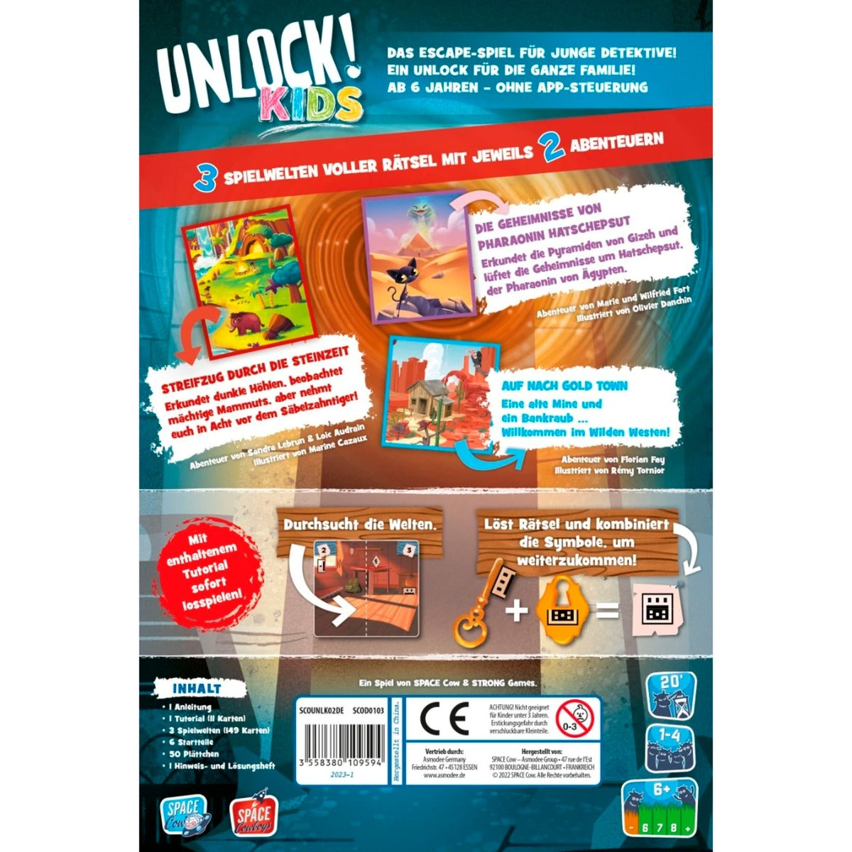 Asmodee Unlock! Kids - Geschichten aus der Vergangenheit, Kartenspiel