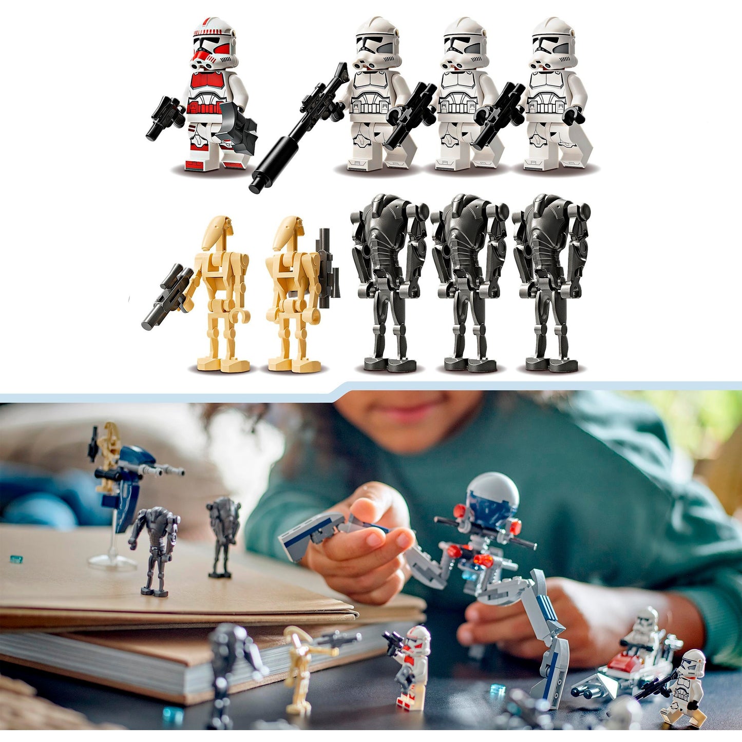 LEGO 75372 LEGO Star Wars Clone Trooper & Battle Droid Battle Pack, Konstruktionsspielzeug