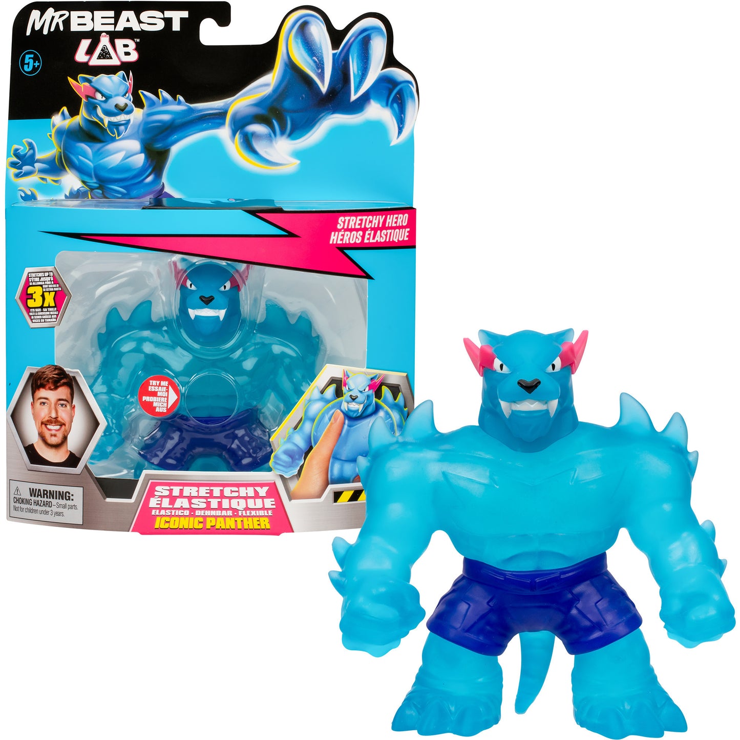 MrBeast Lab Goo Jit Zu Dehnbare Figur - Iconic Panther, Spielfigur
