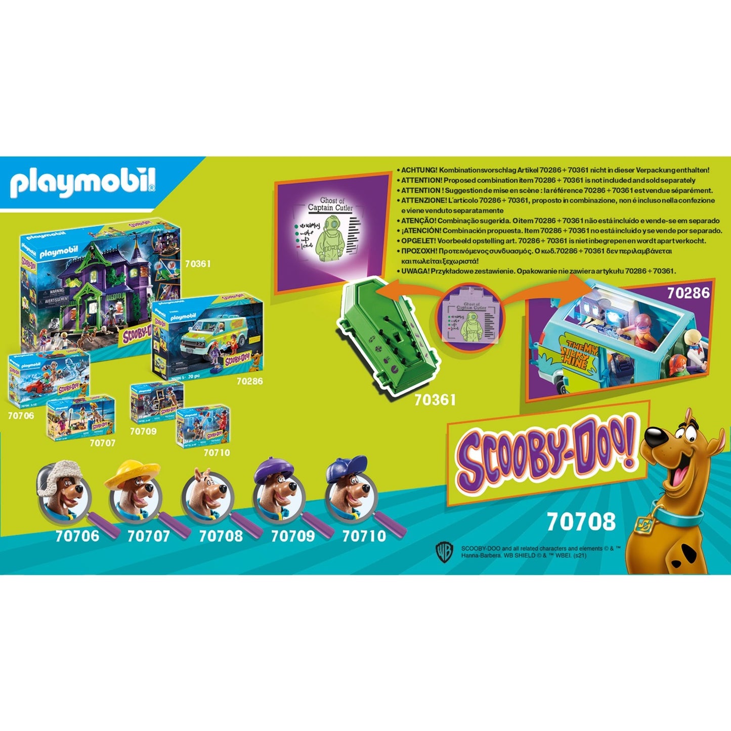 PLAYMOBIL 70708 SCOOBY-DOO! Abenteuer mit Ghost of Captain Cutler, Konstruktionsspielzeug