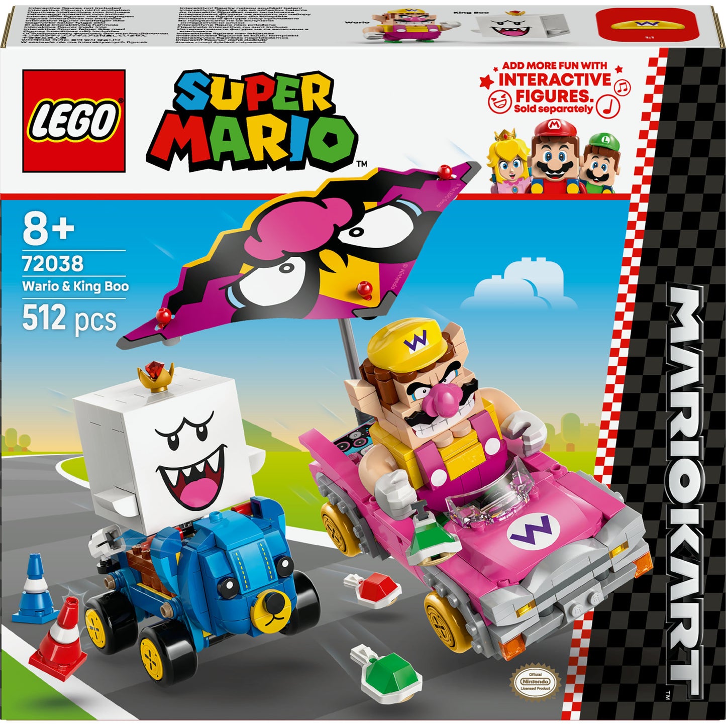 72038 Super Mario - Mario Kart: Wario & König Buu Huu, Konstruktionsspielzeug