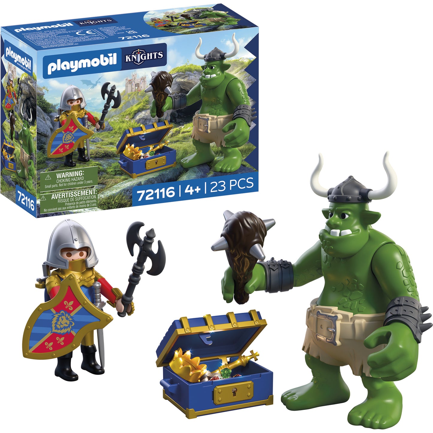 72116 Knights Troll mit Löwenritterschatz, Konstruktionsspielzeug