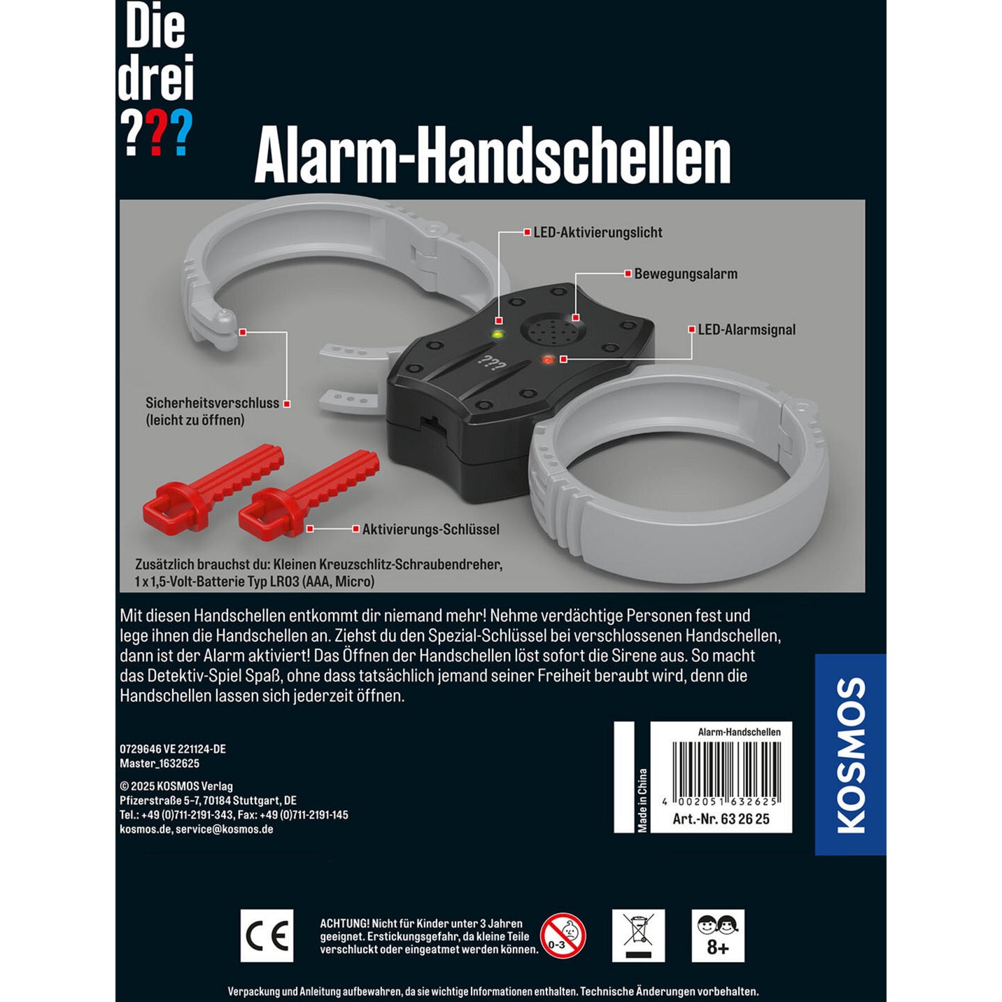Die drei ??? Alarm-Handschellen, Detektiv-Sets