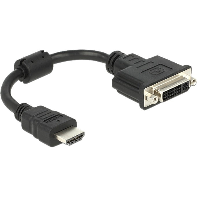 DeLOCK Adapter HDMI (Stecker) > DVI 24+5 (Buchse) (schwarz, 20 cm)