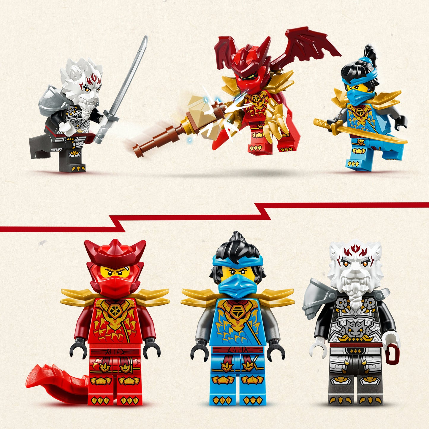 71863 Ninjago Zilvar auf seinem Drachentier Grimtak, Konstruktionsspielzeug