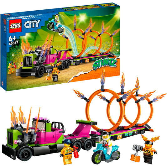 LEGO 60357 City Stunttruck mit Feuerreifen-Challenge, Konstruktionsspielzeug