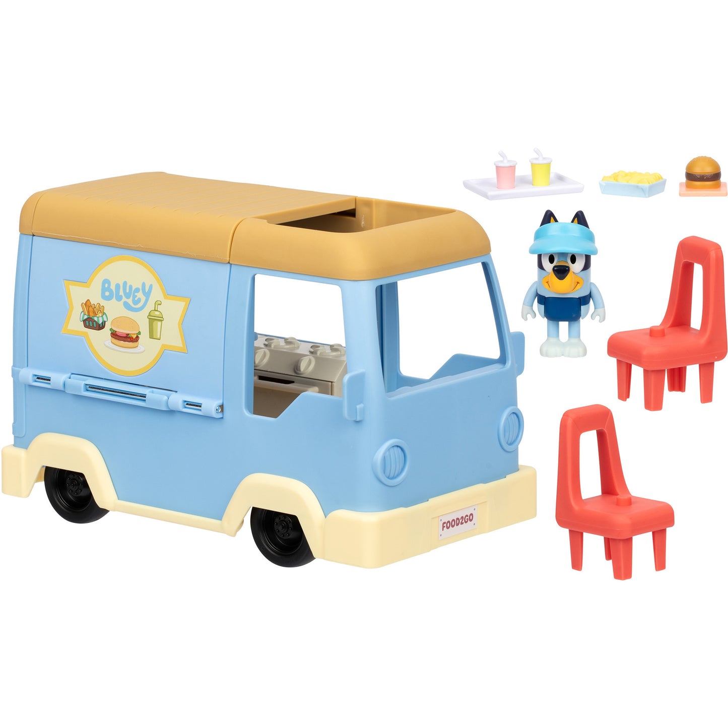 Bluey - Lets Play Chef Food Truck Spielset, Spielfahrzeug