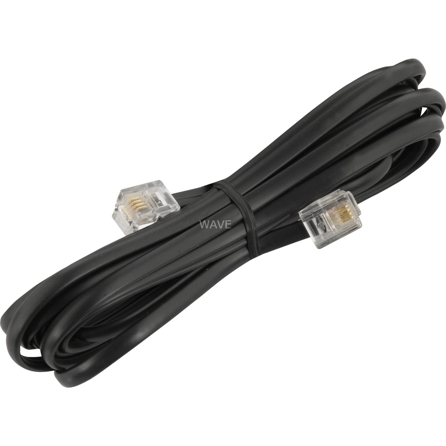 Goobay Telefonkabel RJ-11 4-Pin (schwarz, 3 Meter)