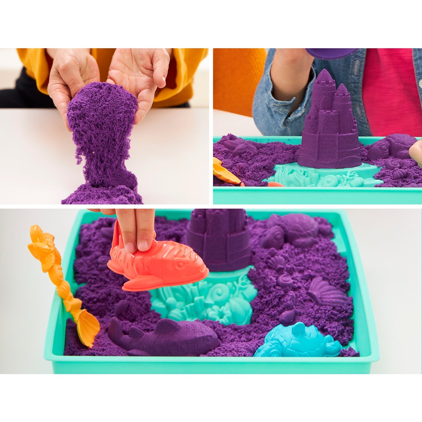 Spin Master Kinetic Sand - Sandbox Set lila, Spielsand