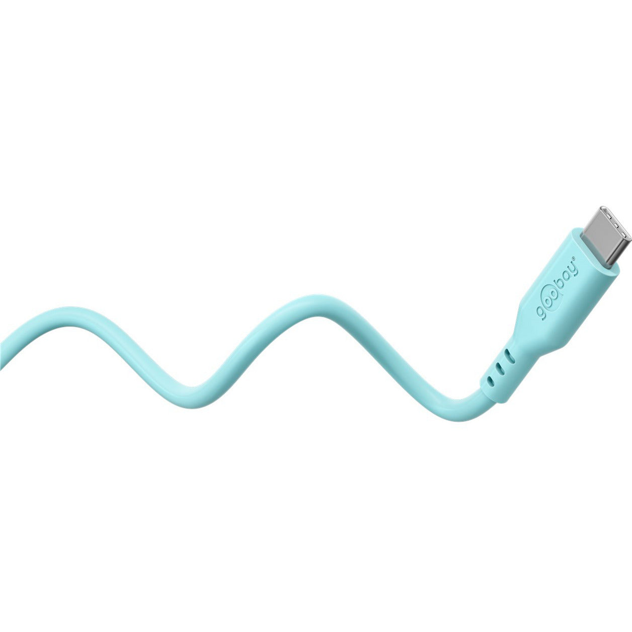 USB 2.0 Silikonkabel türkis, USB-C Stecker > USB-C Stecker