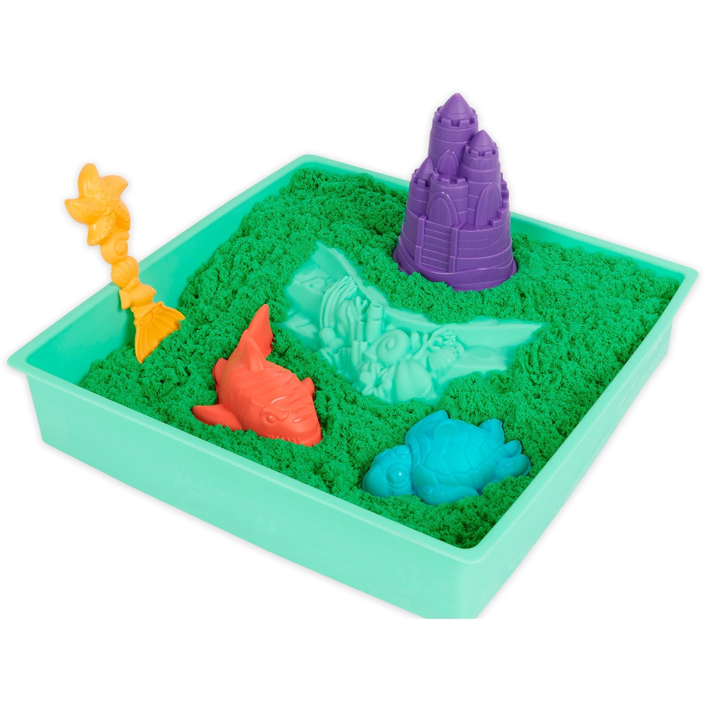 Spin Master Kinetic Sand - Sandbox Set grün, Spielsand