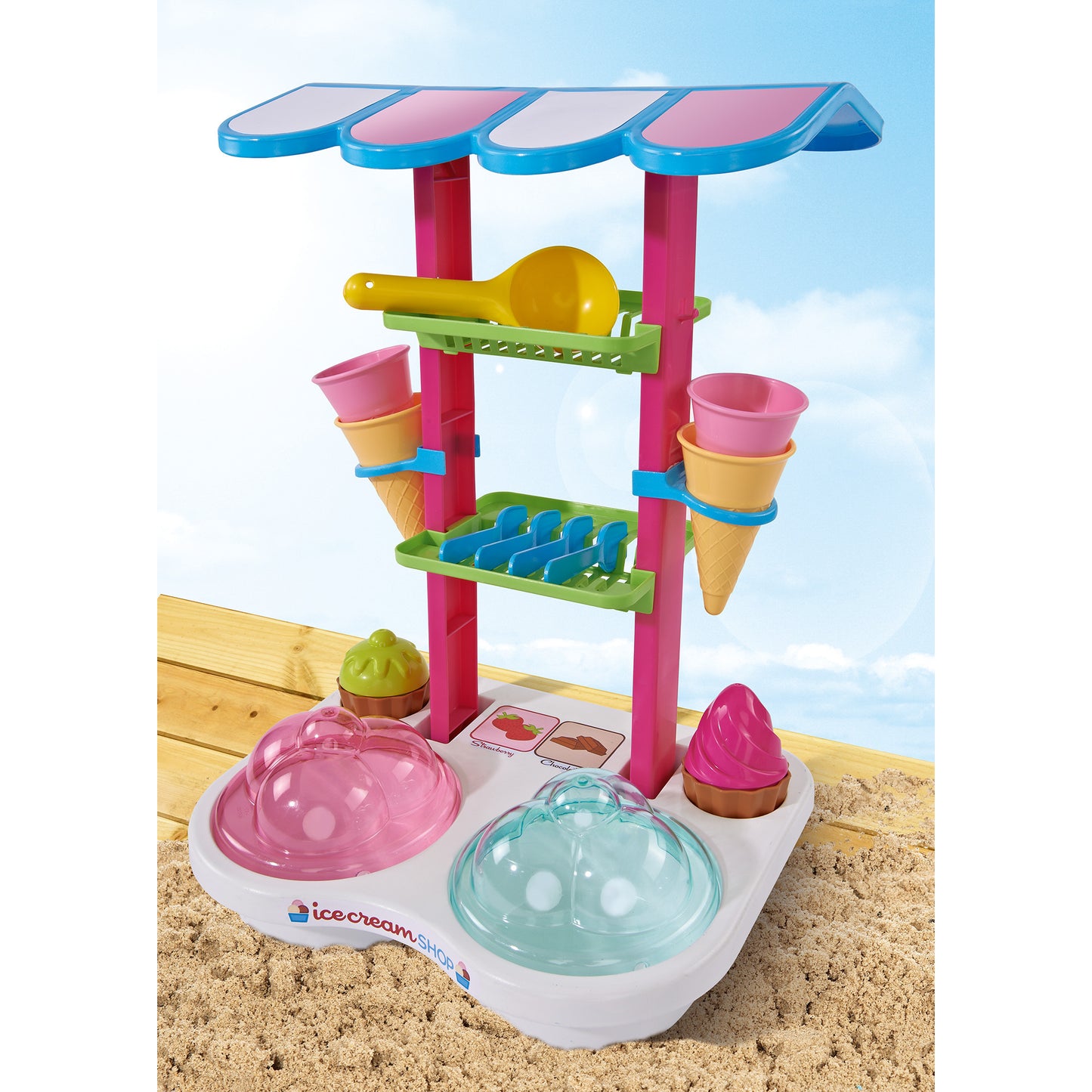 Eisdiele, Sandspielzeug