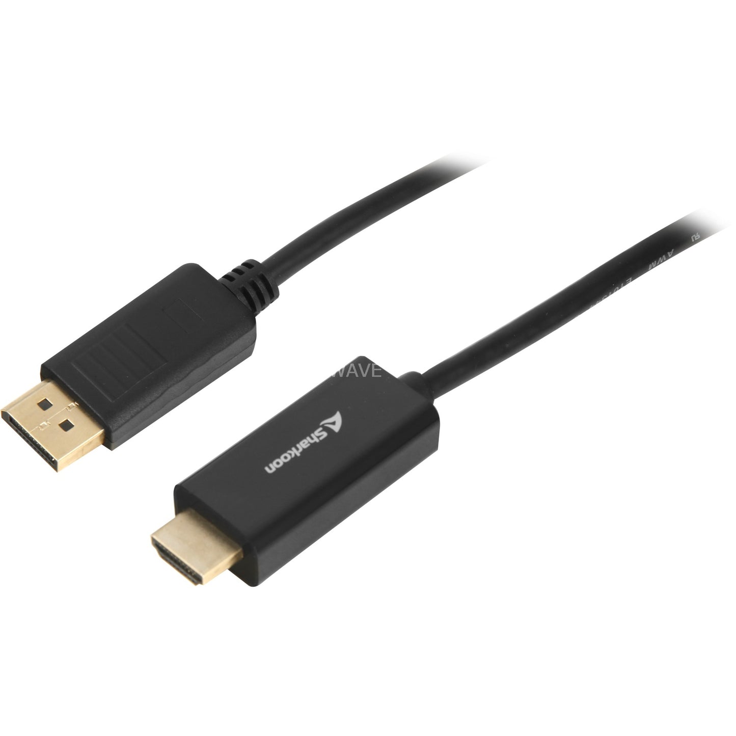 Sharkoon Adapterkabel Displayport 1.2 > HDMI 4K (schwarz, 1 Meter)