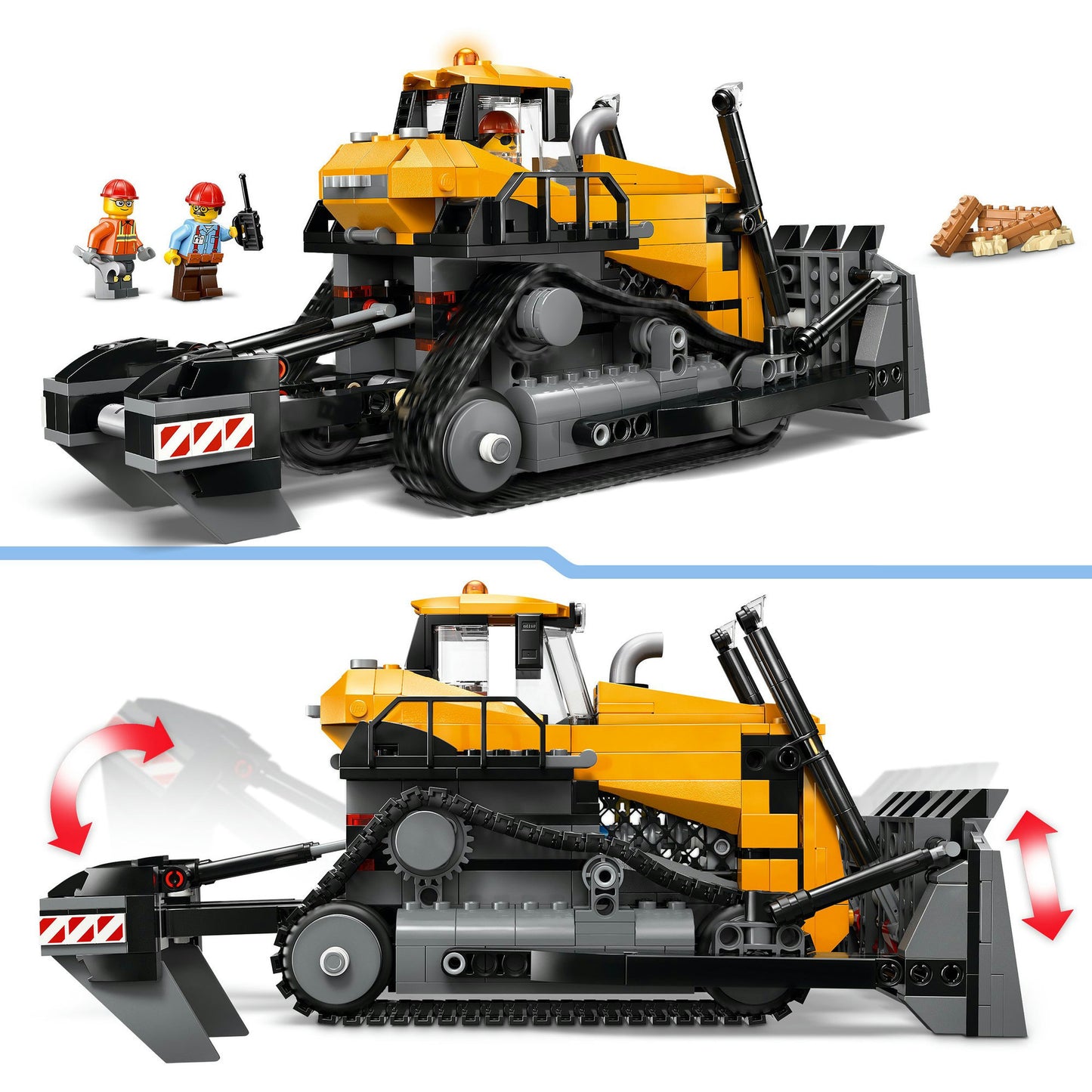 60466 City Gelber Bulldozer mit Frontlader, Konstruktionsspielzeug