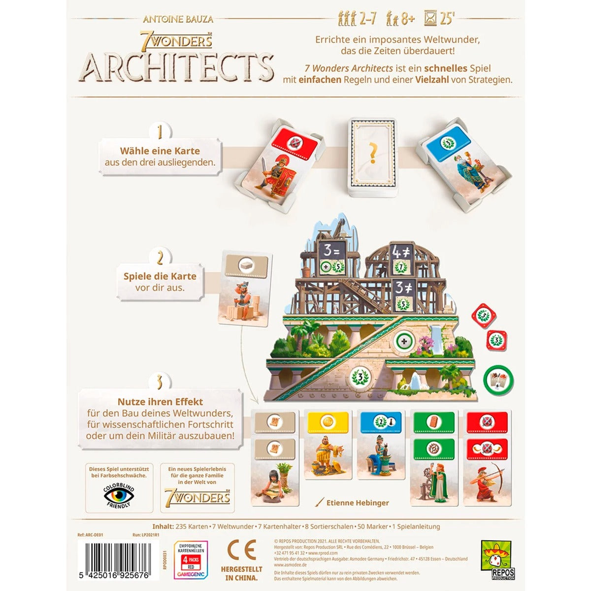 Asmodee 7 Wonders - Architects, Brettspiel