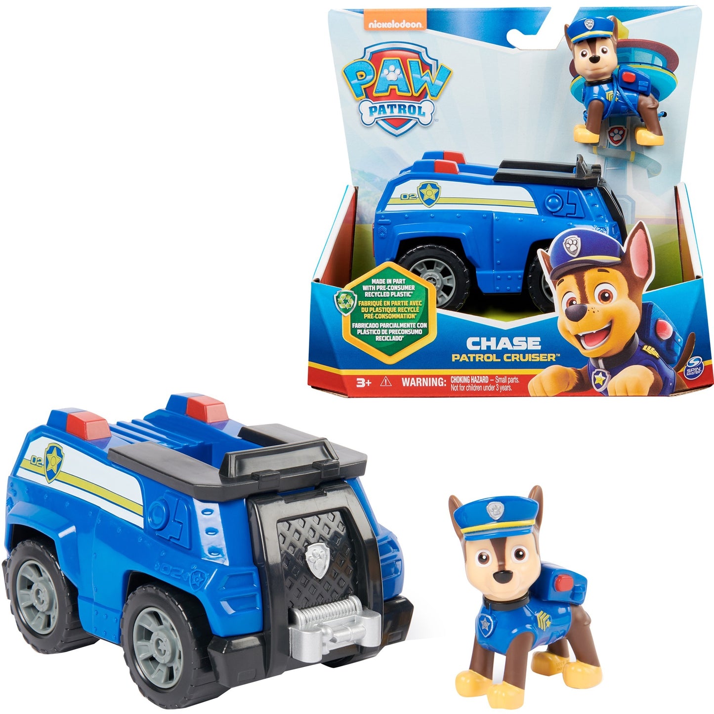 Spinmaster Paw Patrol - Polizei-Fahrzeug mit Chase-Figur (blau)