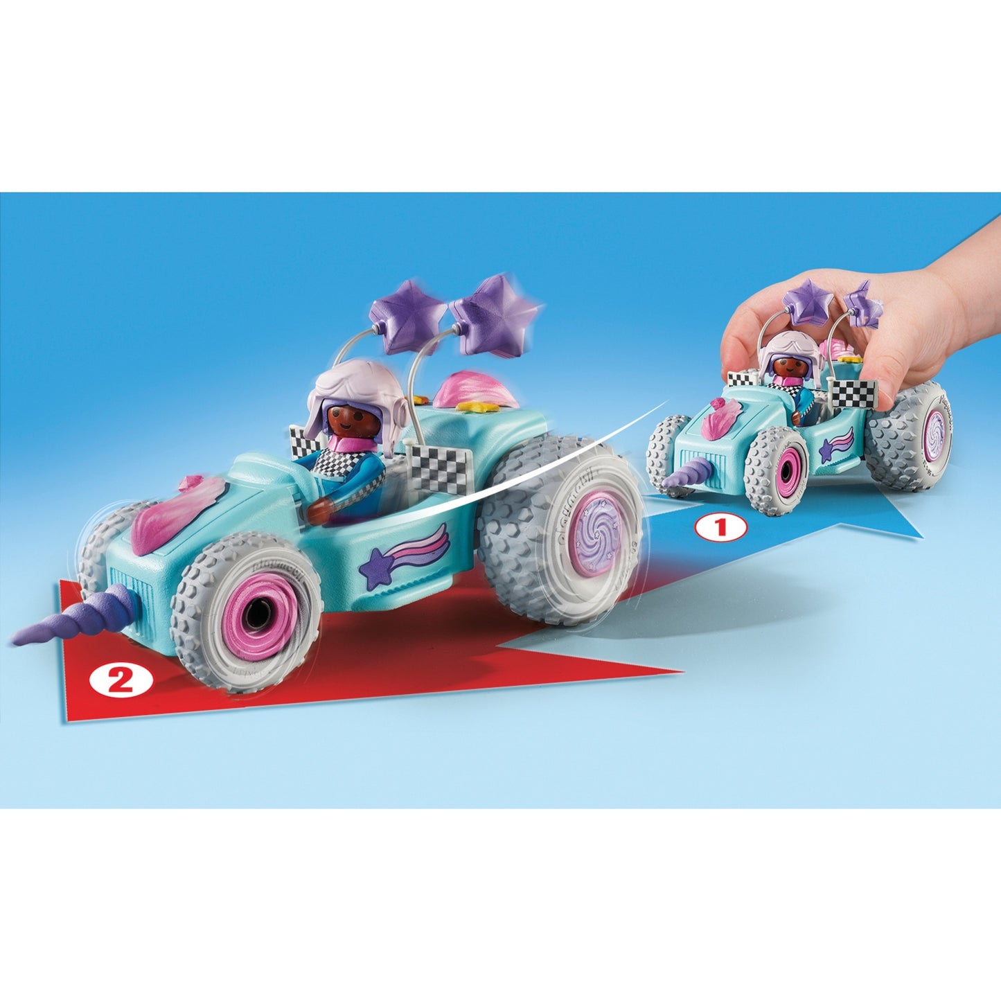 PLAYMOBIL 71635 Funstars Rasendes Einhorn, Konstruktionsspielzeug