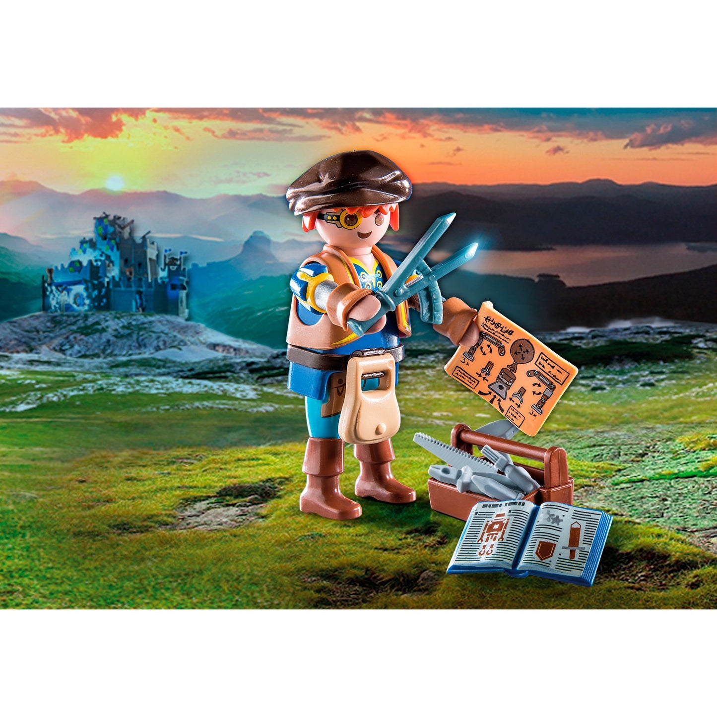 PLAYMOBIL 71302 Novelmore - Dario mit Werkzeug, Konstruktionsspielzeug