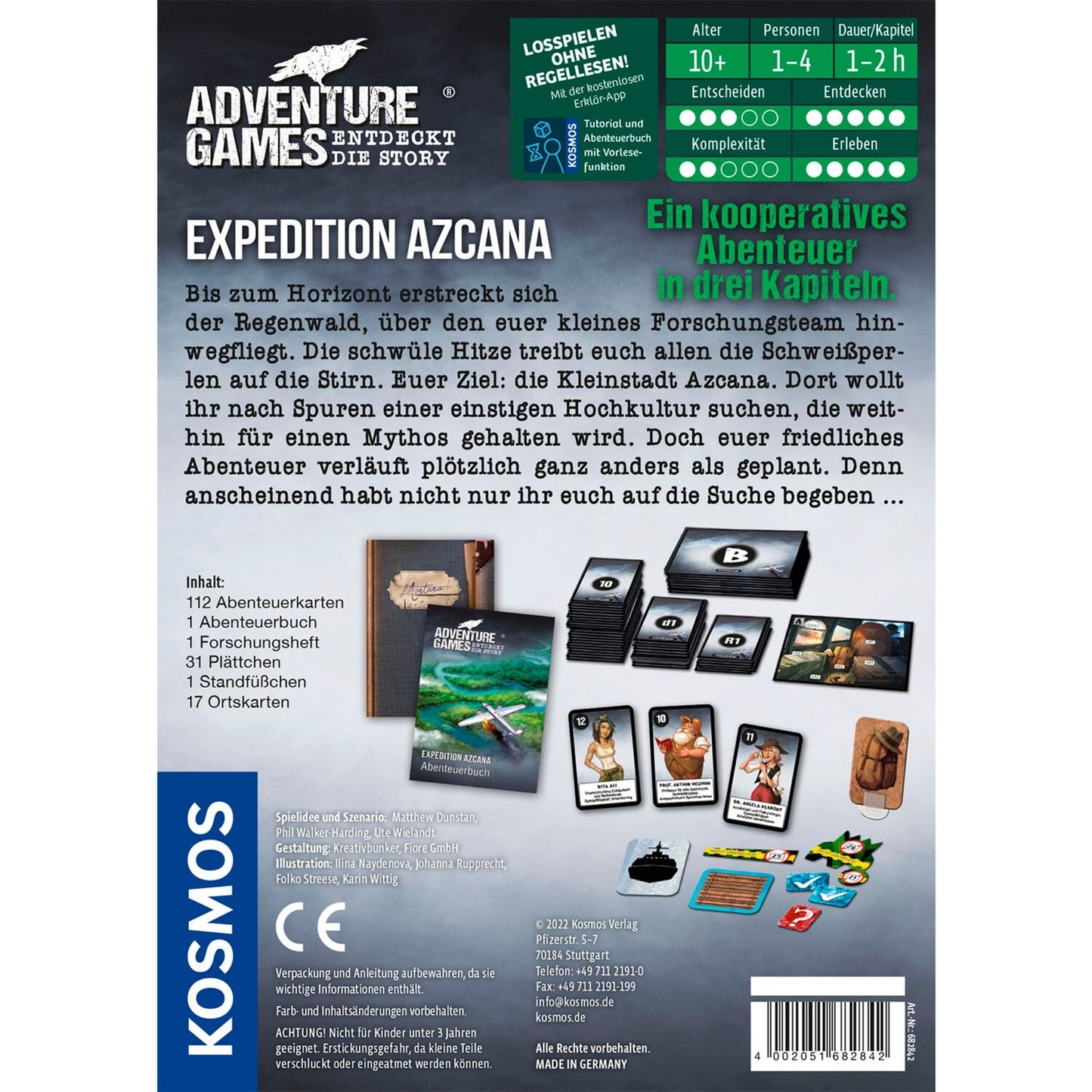 KOSMOS Adventure Games - Expedition Azcana, Brettspiel