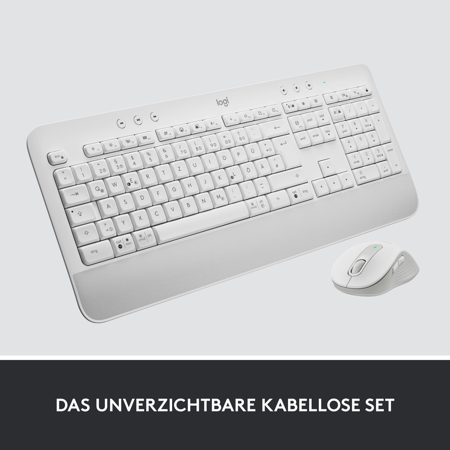 Logitech Signature K650 Combo for Business (weiss, DE-Layout, Plunger, Logi Bolt, Bluetooth, für Windows/macOS/Chrome OS/Linux/iPadOS/Android)