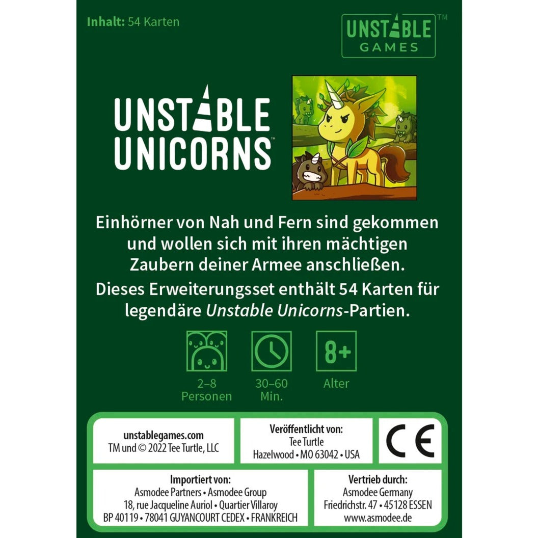 Asmodee Unstable Unicorns - Legendäre Einhörner, Kartenspiel