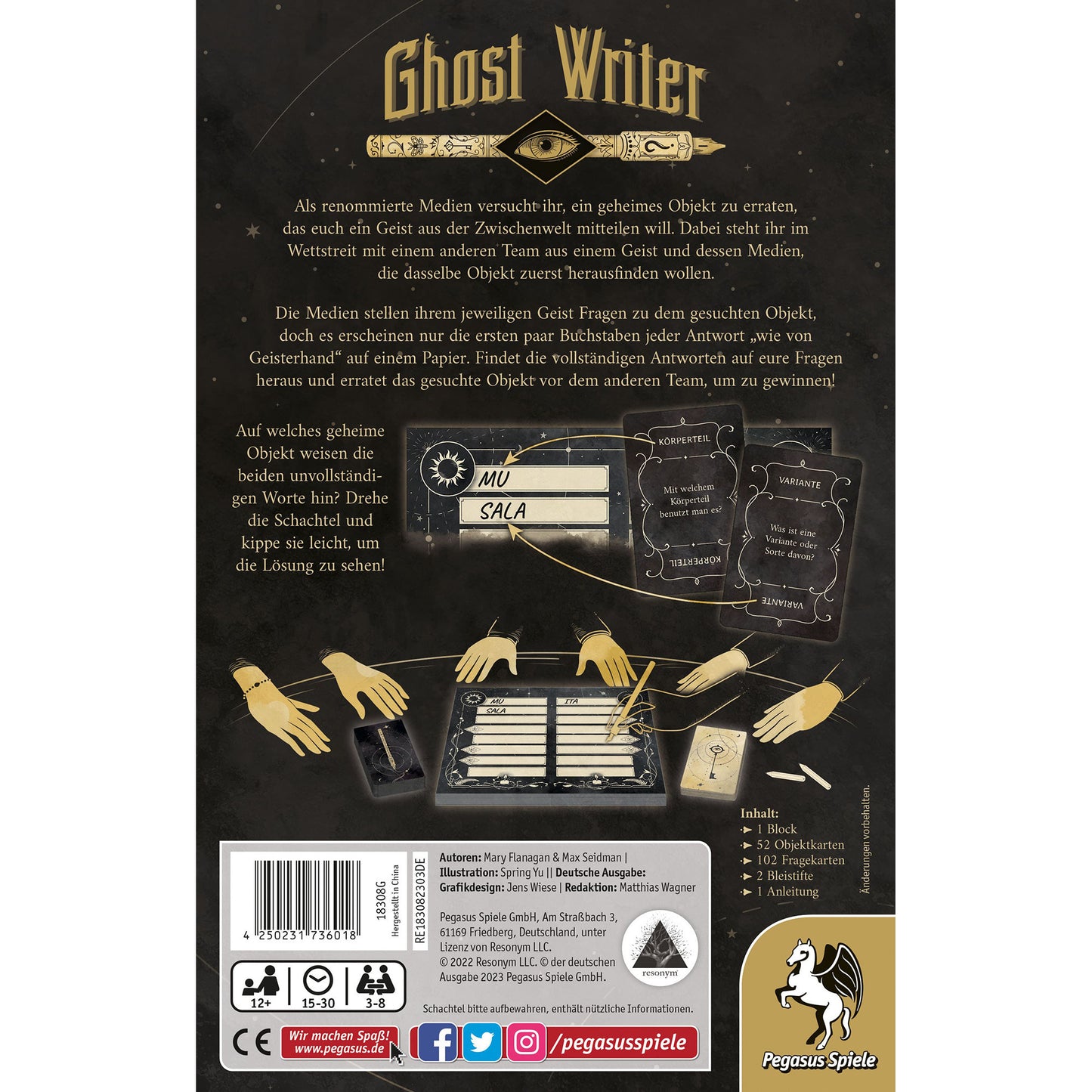 Ghost Writer, Brettspiel