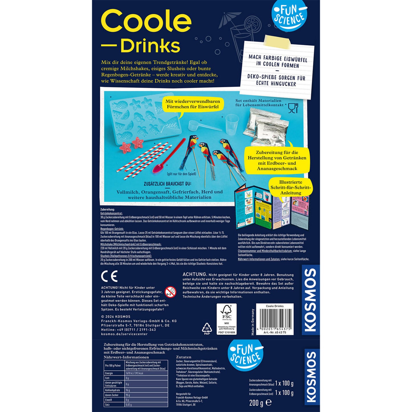 Fun Science Coole Drinks, Experimentierkasten