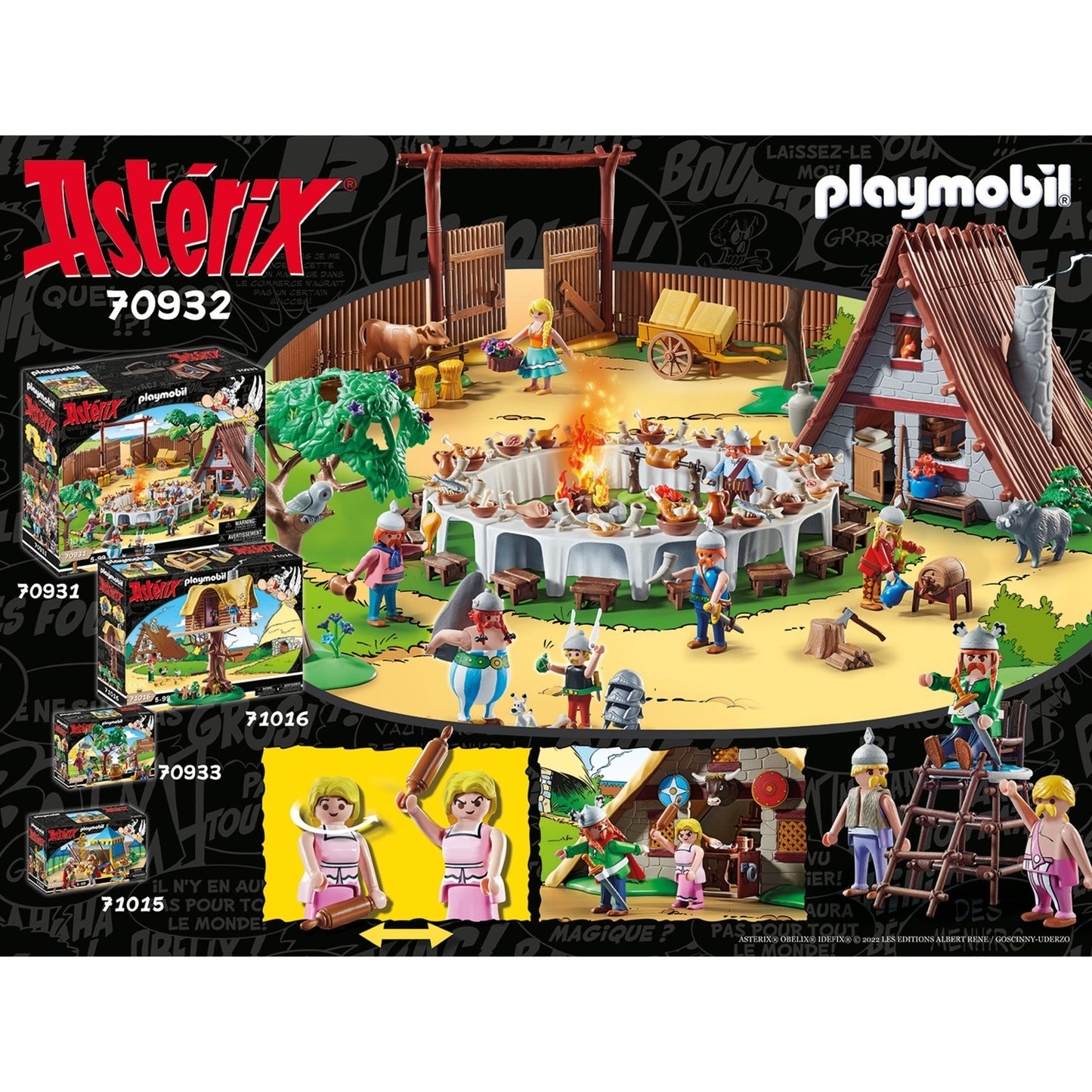 PLAYMOBIL 70932 Asterix Hütte des Majestix, Konstruktionsspielzeug