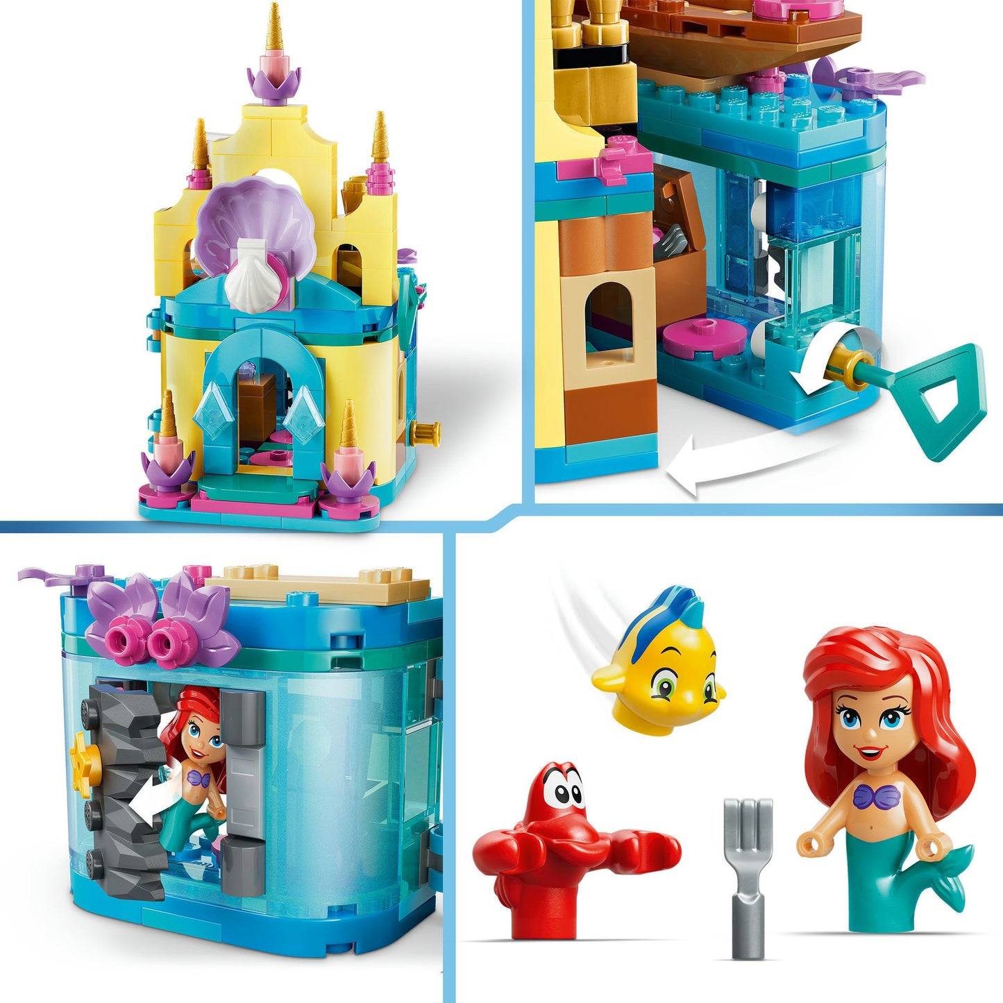 43285 Disney Princess Arielles Magisches Mini-Schloss, Konstruktionsspielzeug