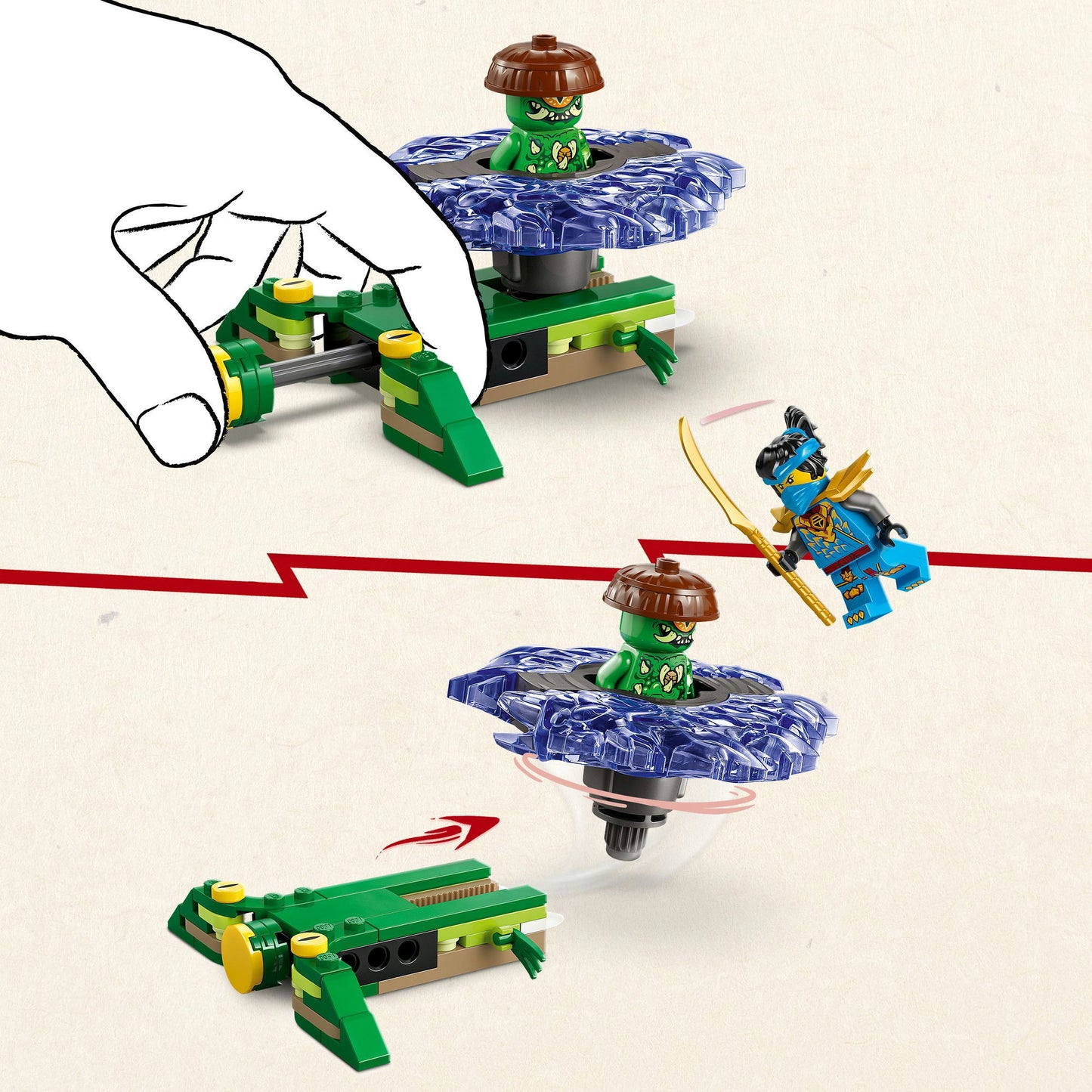 71849 Ninjago Nya vs. Elementarmonster-Spinner, Konstruktionsspielzeug