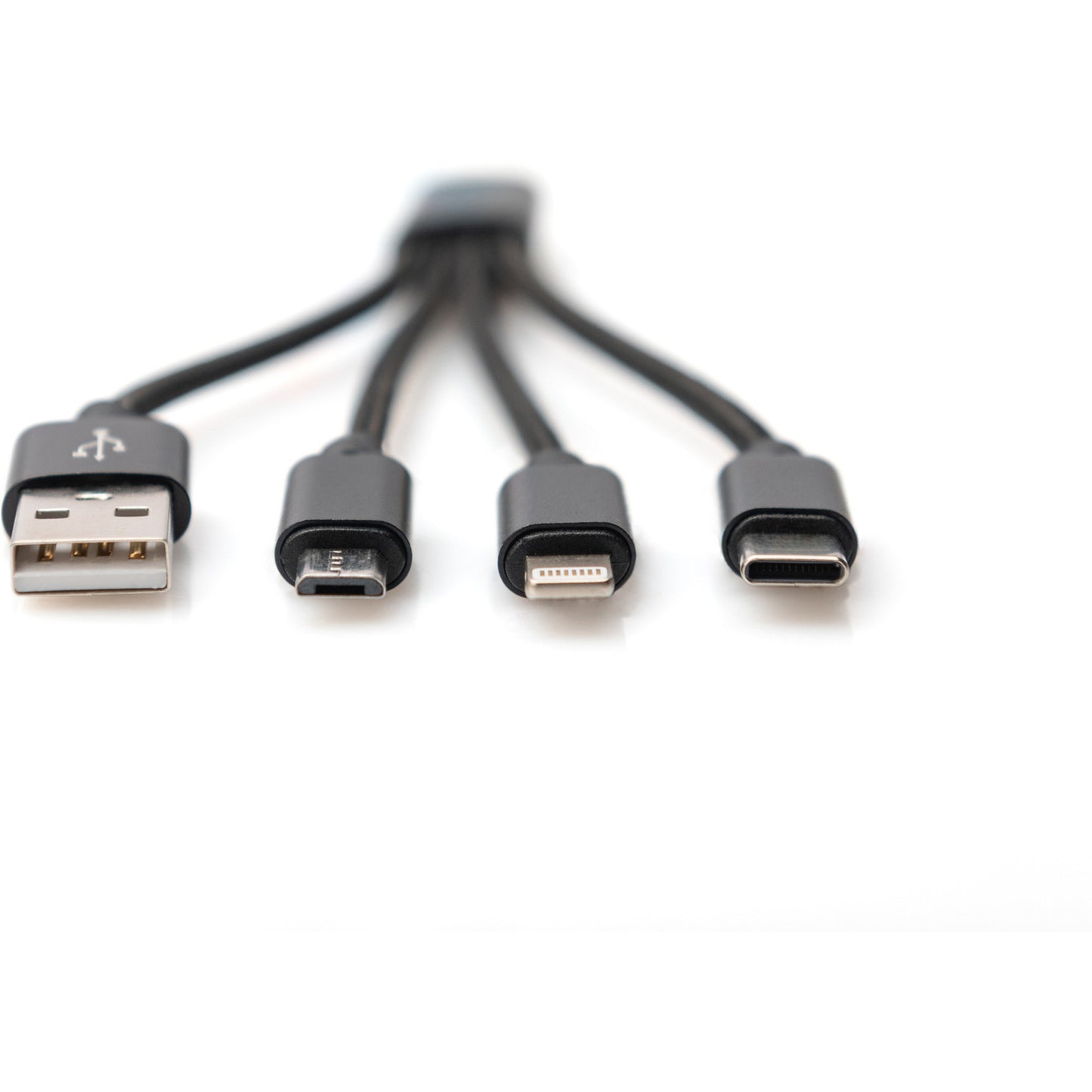 3-in-1 Ladekabel, USB-A 2.0 > Lightning + USB-C + Micro-USB