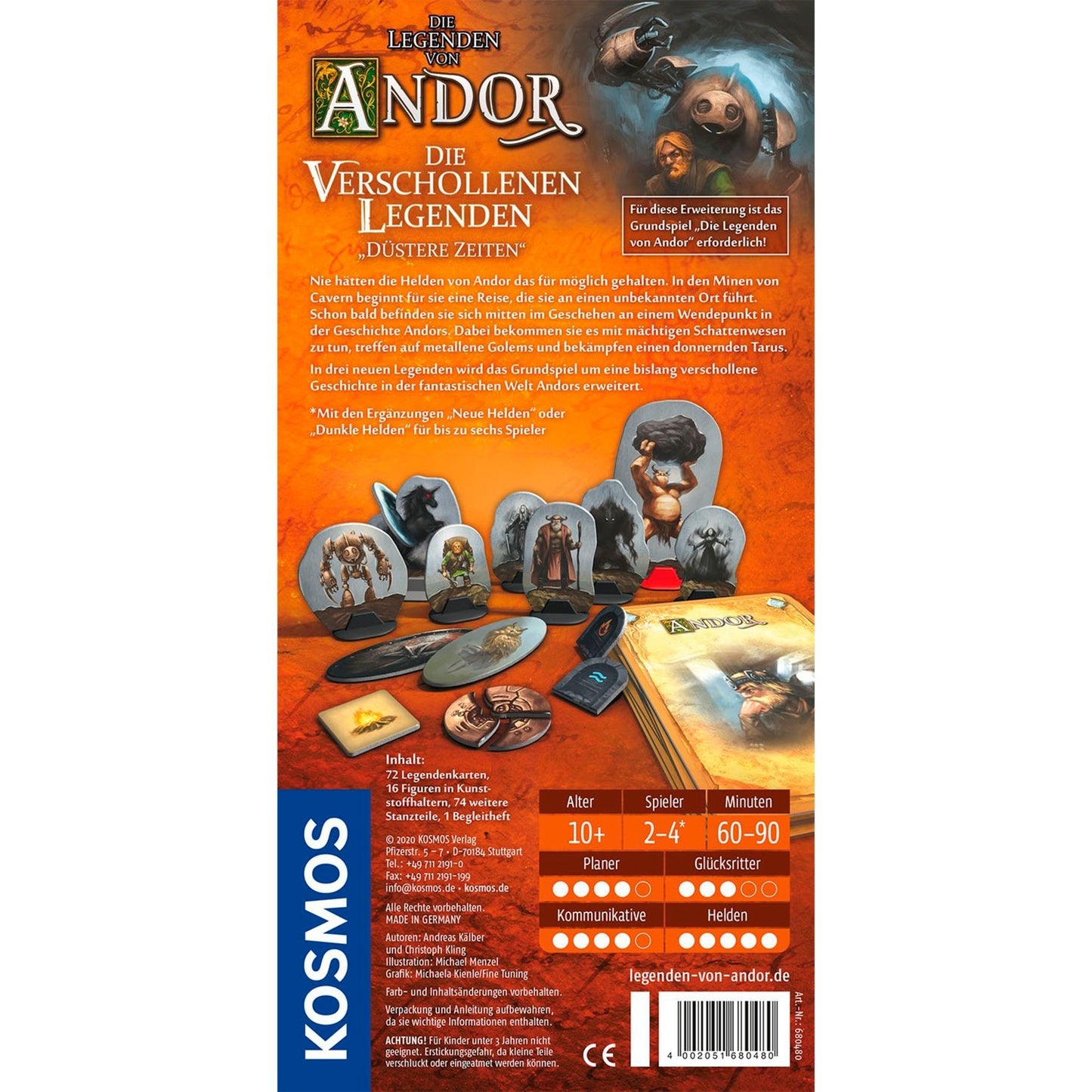 KOSMOS Die Legenden von Andor - Die verschollenen Legenden "Düstere Zeiten", Brettspiel