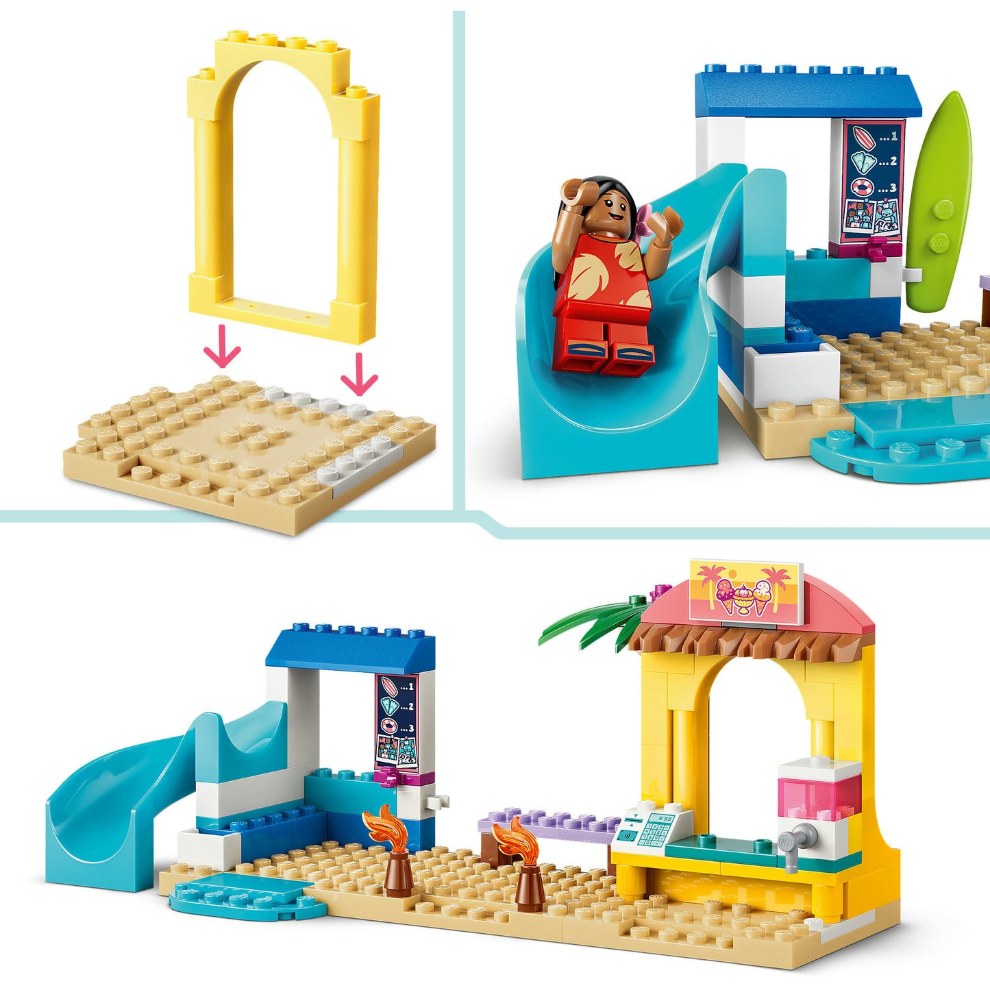 43280 Disney Classic Spass am Strand mit Lilo und Stitch, Konstruktionsspielzeug
