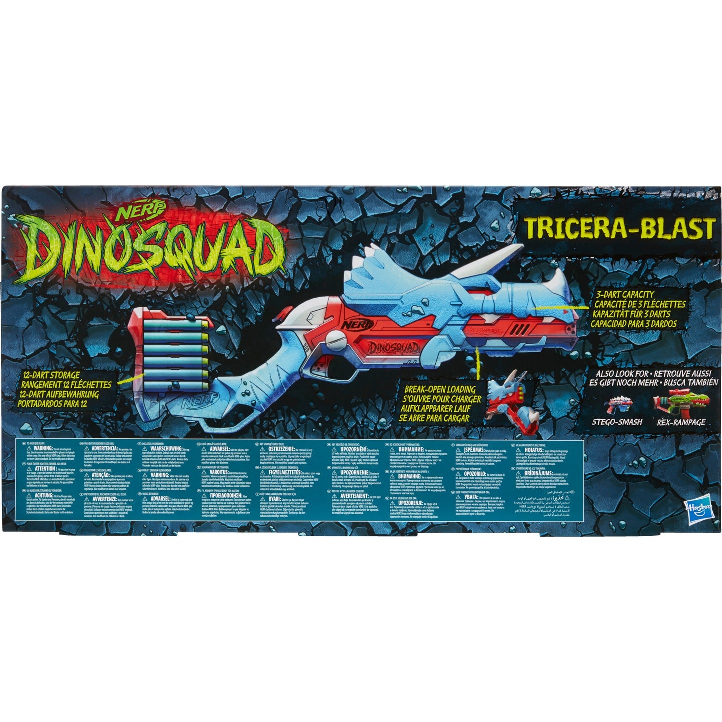 Hasbro Nerf DinoSquad Tricera-Blast, Nerf Gun (hellblau/orange)